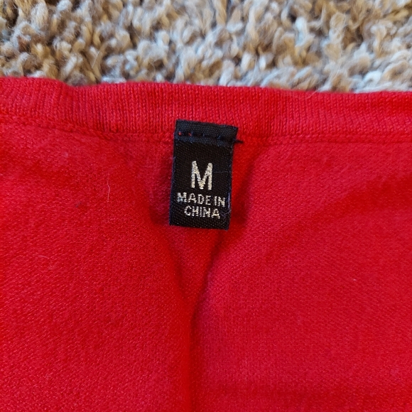 Red Sweater Vest Crop Top - Picture 5 of 5